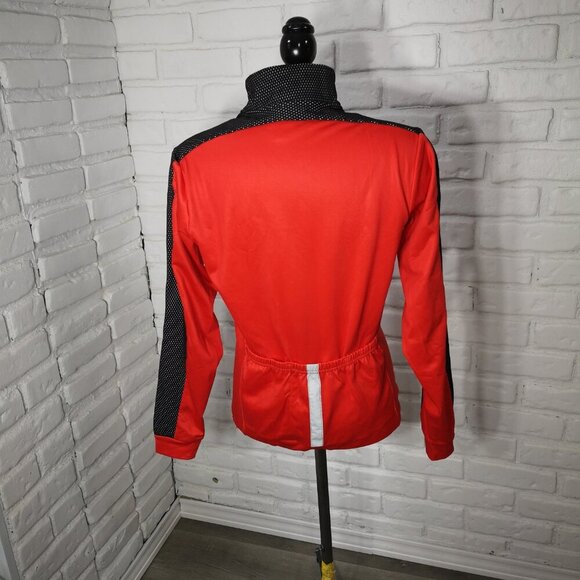 Wosawe Ladies Size Medium Black & Red Full Zip Fleece Lined Cycling Jacket - Picture 2 of 11